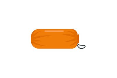 Sleeping bag icon, flat style