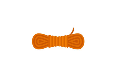 Climb rope icon, flat style