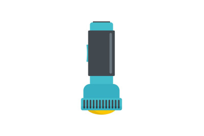 Flashlight icon, flat style