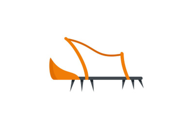 Shoe hiking tool icon, flat style