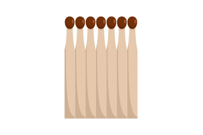 Wood matches icon, flat style