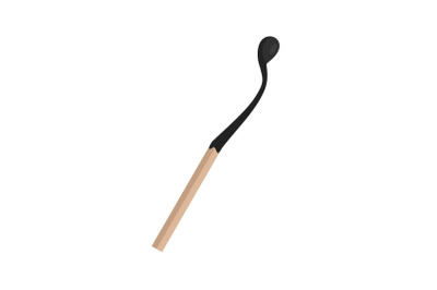 Half burned match icon, flat style
