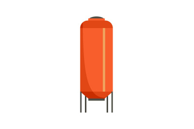 Reserve tank of water icon, flat style