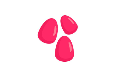 Pomegranate seeds icon, flat style