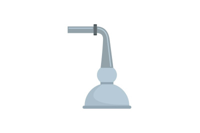 Steel pipe icon, flat style