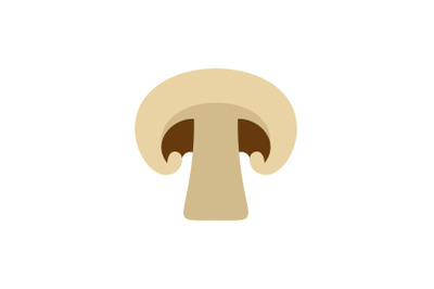 Champignon with shadow icon, flat style
