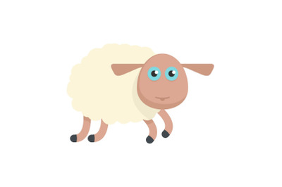 Sheep icon, flat style