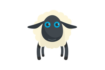 Black sheep icon, flat style