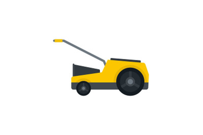 Lawn mower icon, flat style