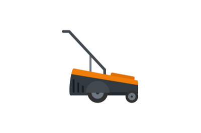 Hand grass cutter icon, flat style