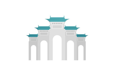 Liberty Square icon, flat style