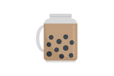 Taiwan jar cocktail icon, flat style