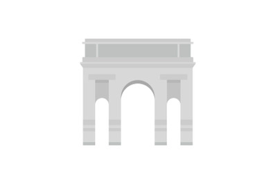 Milan arch icon, flat style