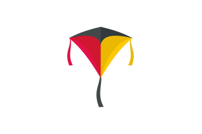 Children kite icon, flat style