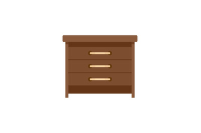 Drawers icon, flat style