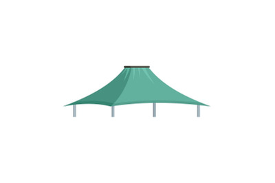 Mint tent icon, flat style