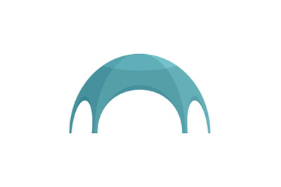 Festive tent icon, flat style