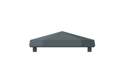 Outdoor tent icon, flat style