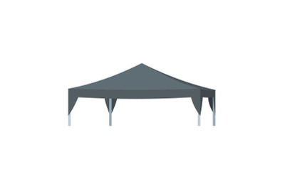 Commercial tent icon, flat style