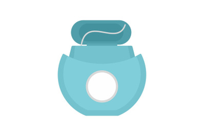 Tooth floss icon, flat style