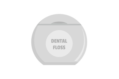 New dental floss icon, flat style