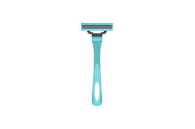 Man razor icon, flat style