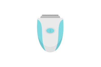 Woman electric razor icon, flat style