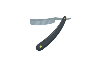 Old type razor icon, flat style