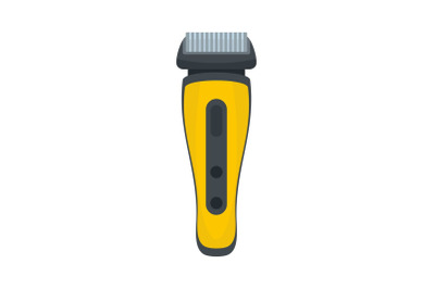 Electric beard razor icon, flat style