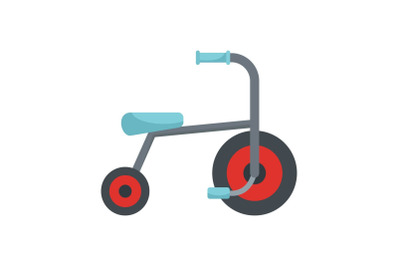 Kid tricycle icon, flat style