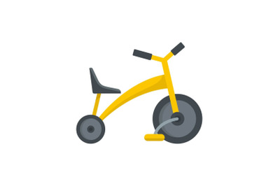 Baby tricycle icon, flat style
