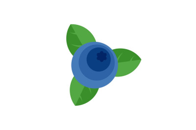 Blueberry icon, flat style