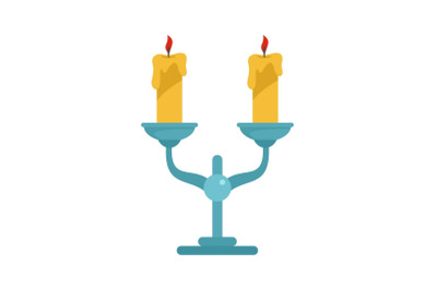 Chandelier icon, flat style