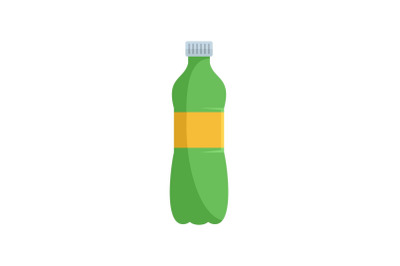 Aloe plastic bottle icon, flat style