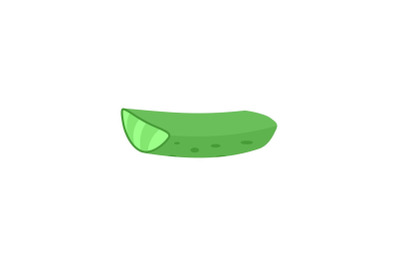 Piece of aloe vera icon, flat style