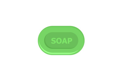 Aloe soap icon, flat style