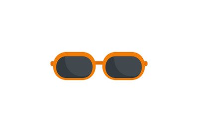 Sun glasses icon, flat style