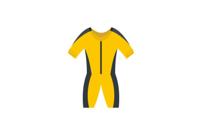 Thermo river clothes icon, flat style