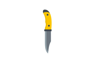 Camp knife icon, flat style