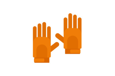 Sport gloves icon, flat style