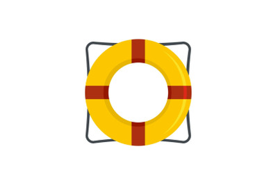 Life buoy icon, flat style