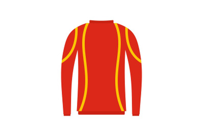 Thermo clothes icon, flat style