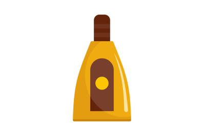 Sun lotion icon, flat style