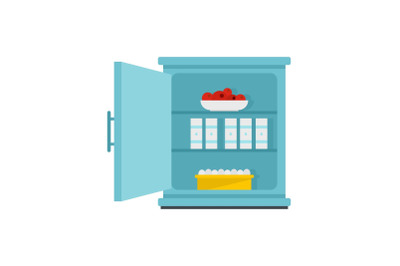 Product fridge icon, flat style