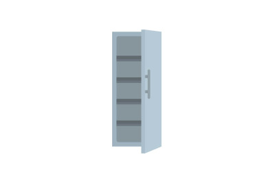 Kitchen fridge icon, flat style