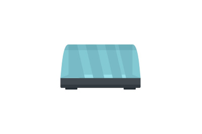 Commercial fridge icon, flat style