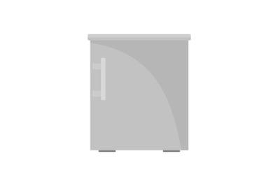 Small fridge icon, flat style