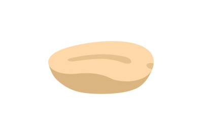 Half peanut icon, flat style