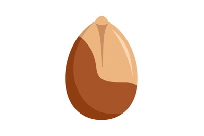 Peanut icon, flat style