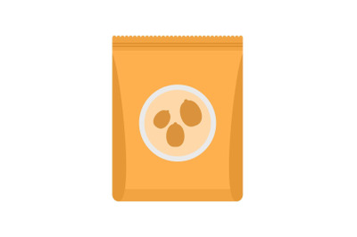Peanut pack icon, flat style